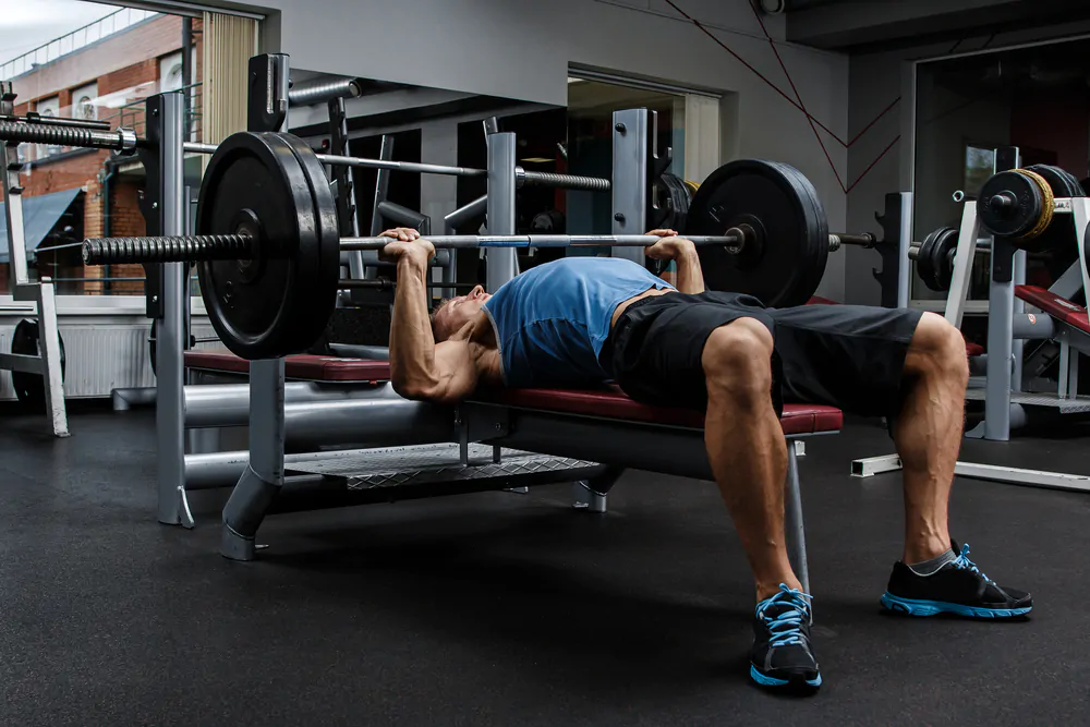 Smith Machine Elbows-Out Close-Grip Bench Press