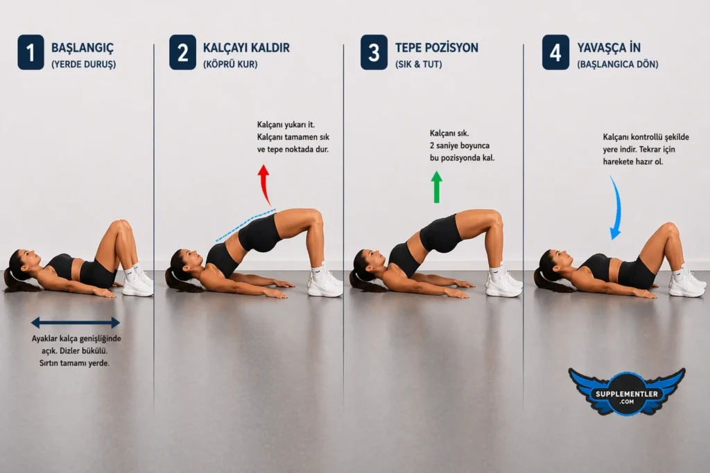 glute bridge hareketi